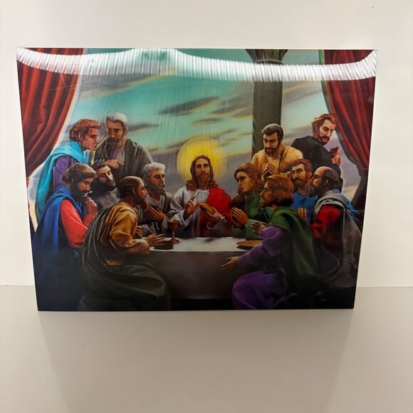 The Last Supper 3D Lenticular Religious Artwork Wonder Co Tokyo Japan Vintage - Picture 3 of 8